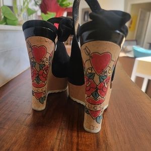 Gucci Wedge heels, black, cork, size 37